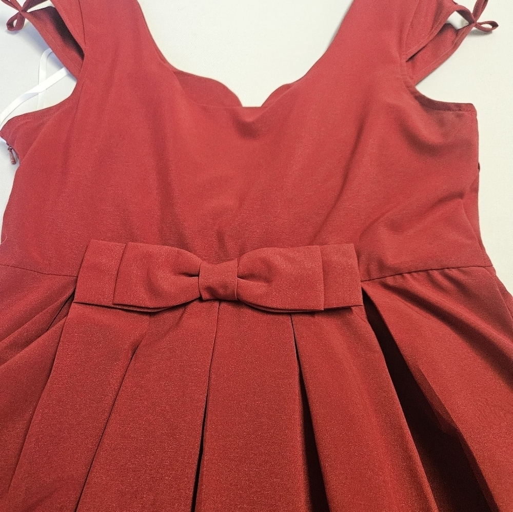 Geade/Elegant  Red Dress Women's L Burgundy . - Picture 5 of 7